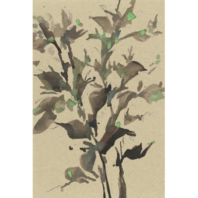 Leaves on Taupe II by Samuel Dixon - Painting