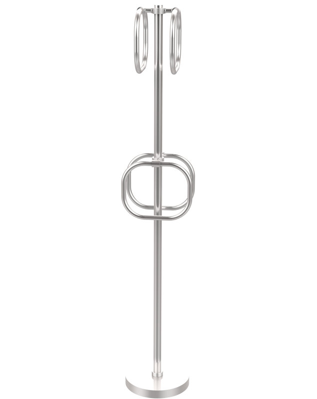 Porte-serviettes sur pied 4 groovy integrated, Chrome satiné