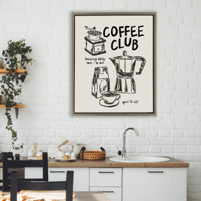 Cadre ouvert ouvert à tous Coffee Club, design par JJ Design House LLC