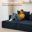 Canapé modulaire en chenille de 74 po, méridienne modulaire à compression, canapé-lit avec 4 coussins, aucun assemblage requis-42329831