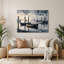 Art mural gris en métal Coastal Cape Cod Collection