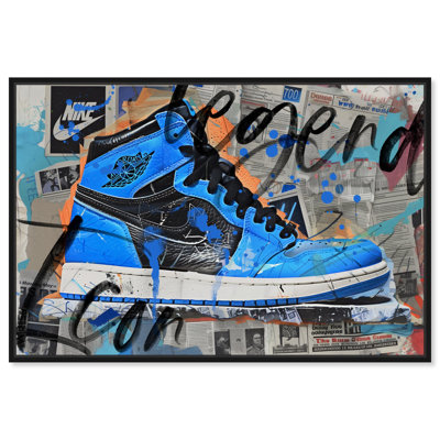 Newspaper Clipping Sneaker II Urban Style Wall Art by Notoriart