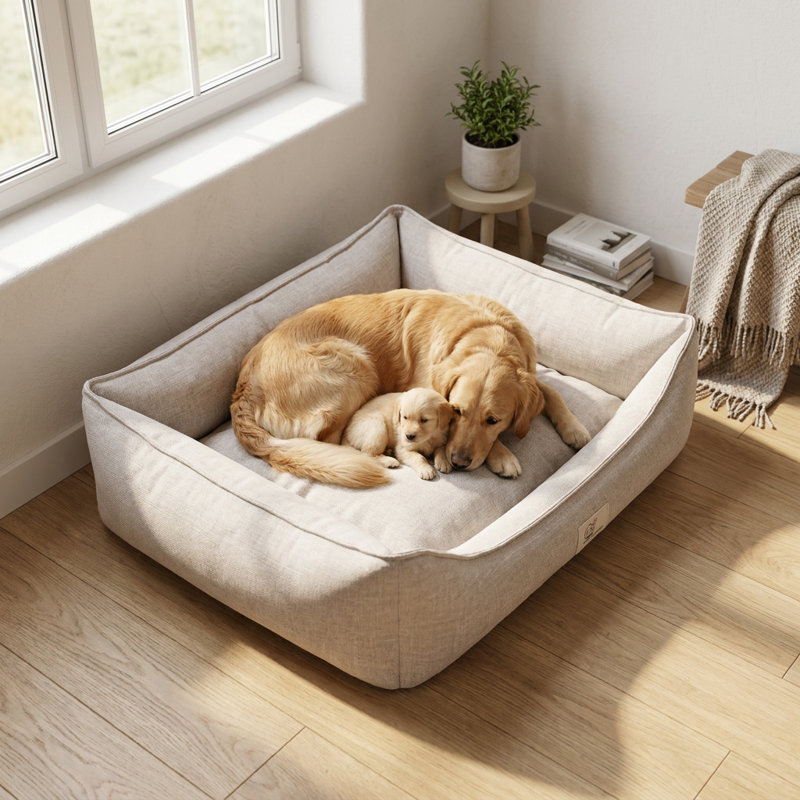 Lit pour chien Pawsy, 29.5, Crème