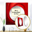 Red Perpetual Pulse Vortex I - Abstract Spirals Large Square Mirror Wall Decor For Bedroom-101495524