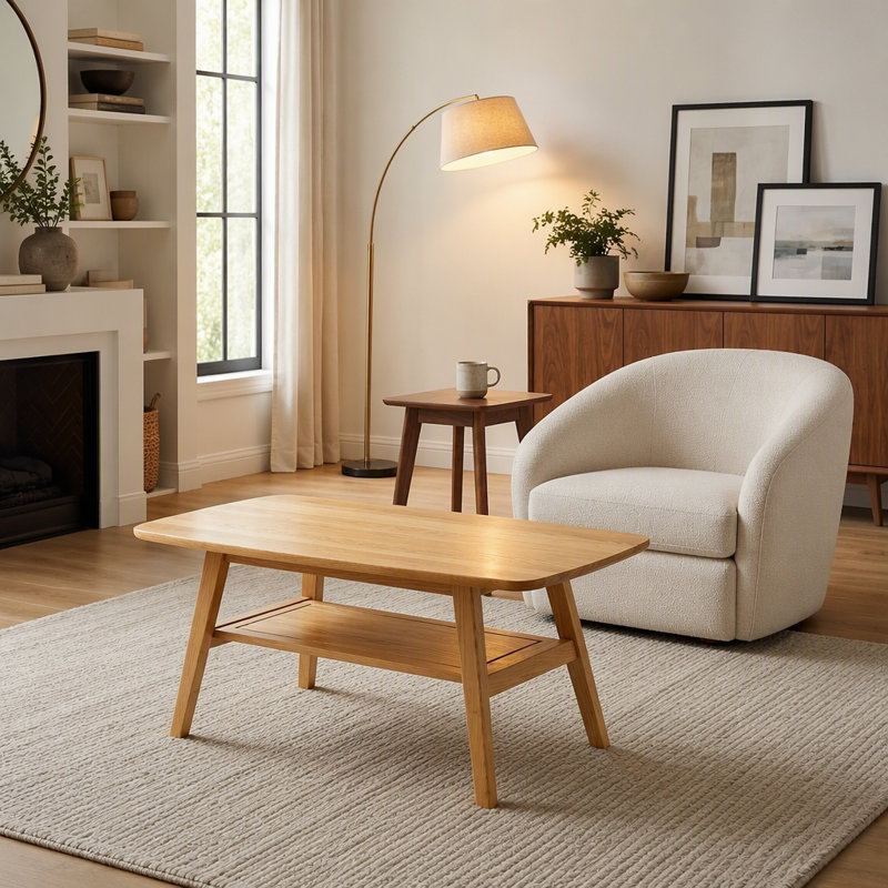 Table basse Mid Century, Wood
