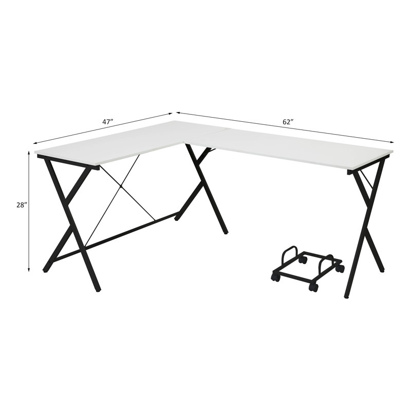 L-shape Computer Desk In Black For Efficient Workflow Management Finish With Ample Storage Options