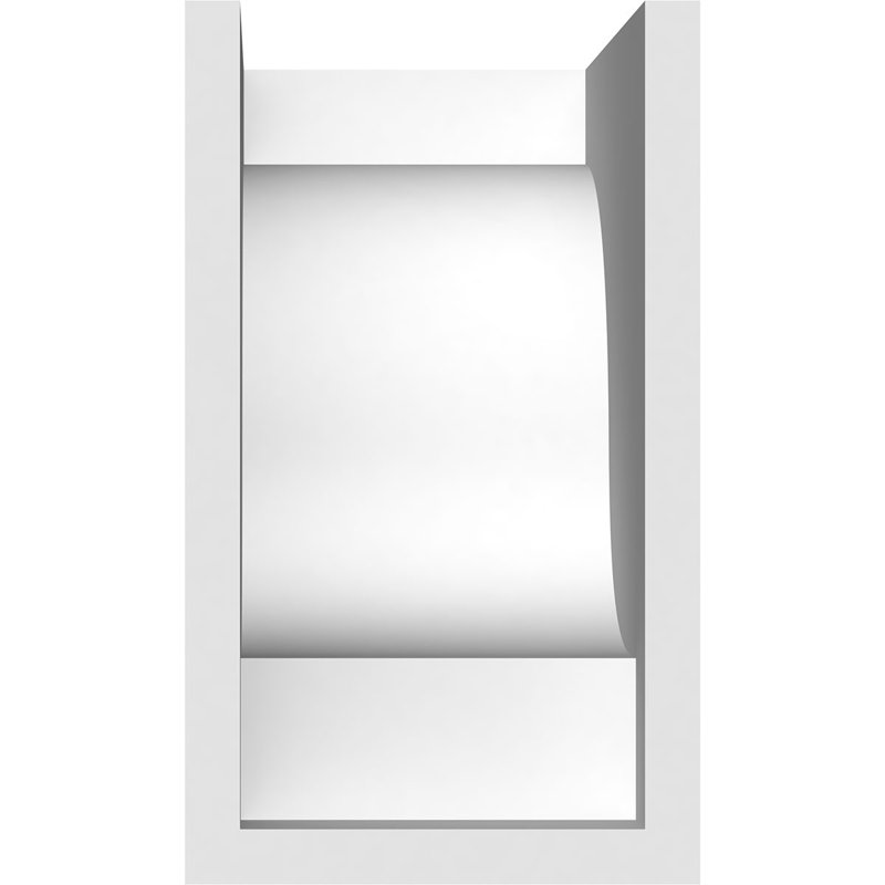 Corbeau standard en PVC de qualité architecturale Newport, H 6 po x l 3 po x P 6 po