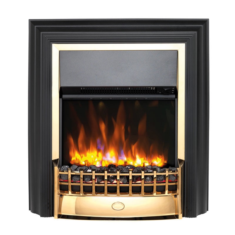 Dimplex Cheriton Deluxe Optiflame free standing electric flame effect fire, 63.9cm W, Brass