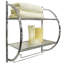 2 Piece Glass Floating Shelf with Towel Bar