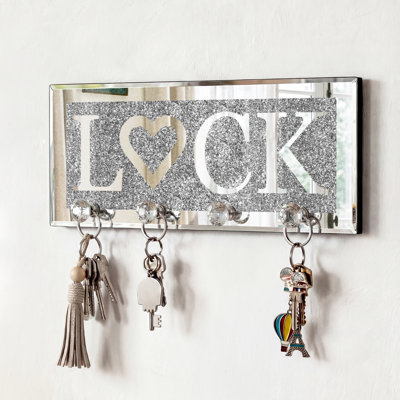 Porte-clés mural avec miroir Lock