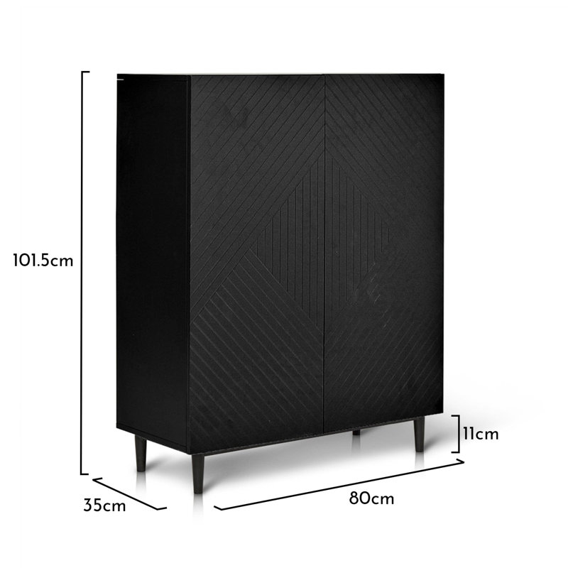 Addae 8 Pair Shoe Storage, Black