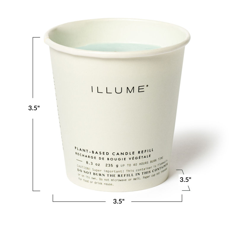 Recharge de bougie en verre Fresh Sea Salt, Blanc