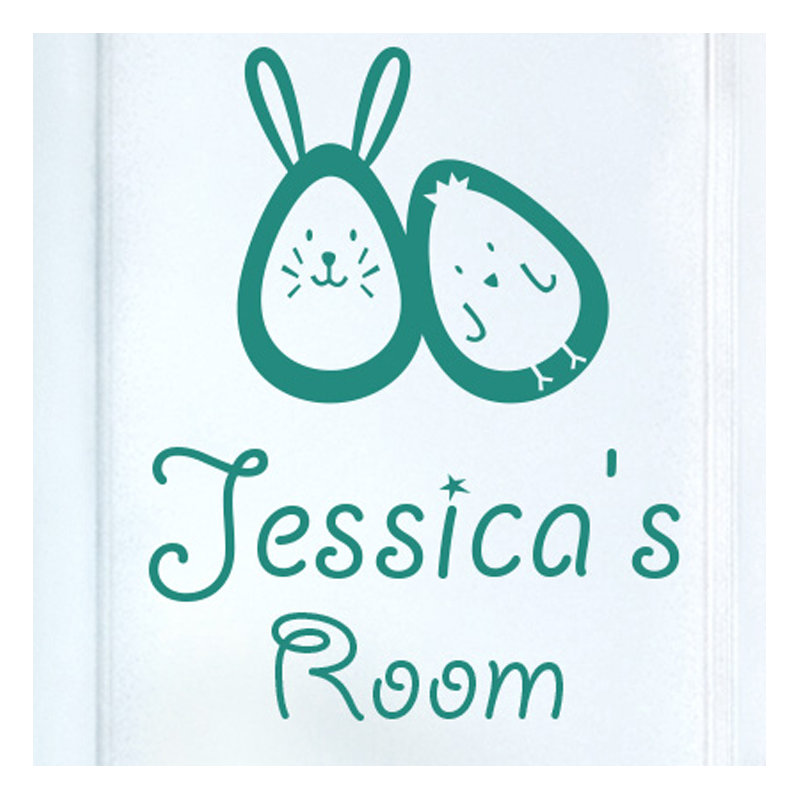 Animals Wall Decal, Aqua Green