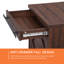 Table de chevet 1 tiroir Glenford - brun / blanc-654925030