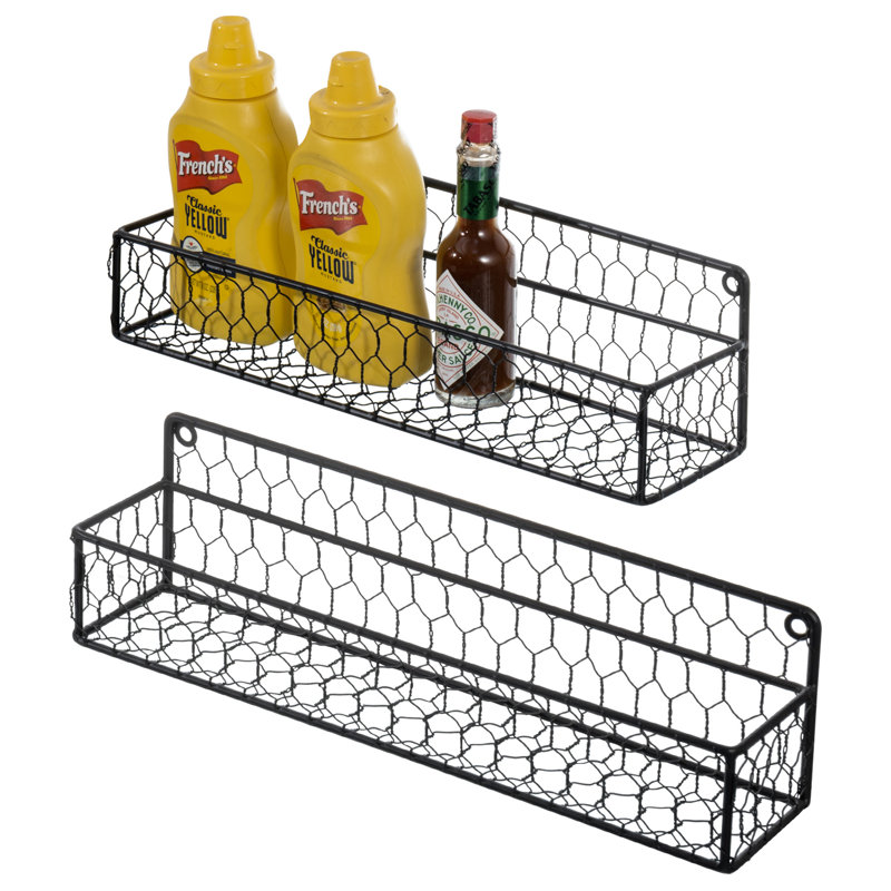 12 Jar Wall Metal Wire Spice Rack