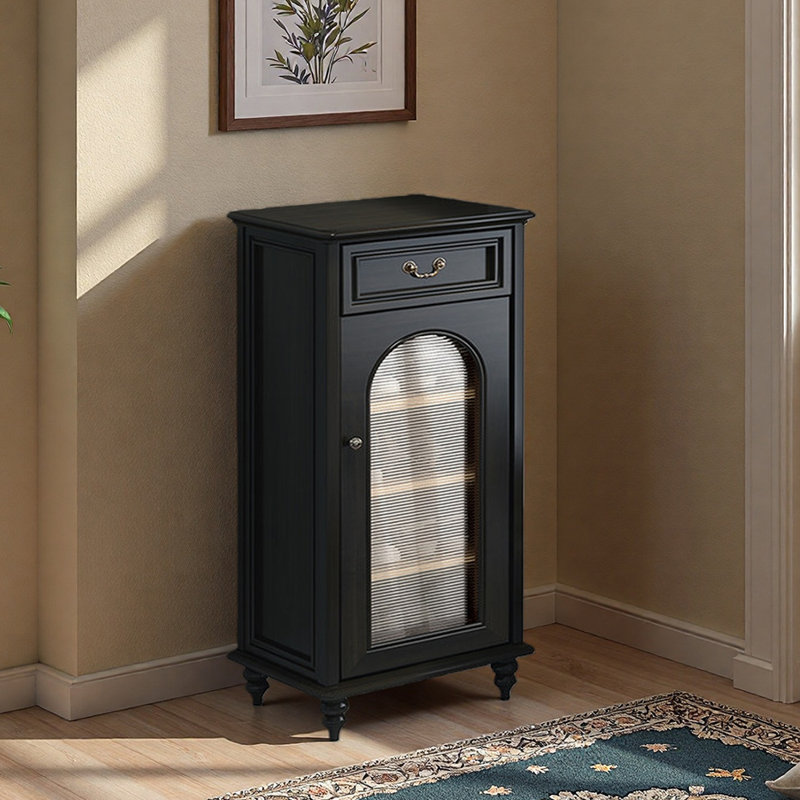 Élégante armoire à chaussures de rangement noire