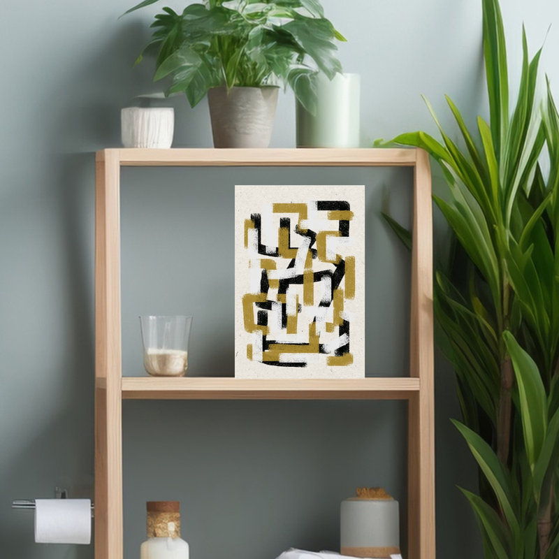 «Labyrinthine Hues», reproduction d'art abstrait contemporain audacieux, 18" H x 12" W