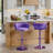 Christal Velvet Swivel Adjustable Height Bar Stool-90489185-93480938