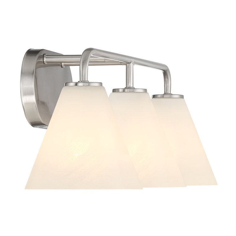  Falbo 3-Light Bathroom Vanity Light in Satin Nickel, Satin Nickel, 3 Lights