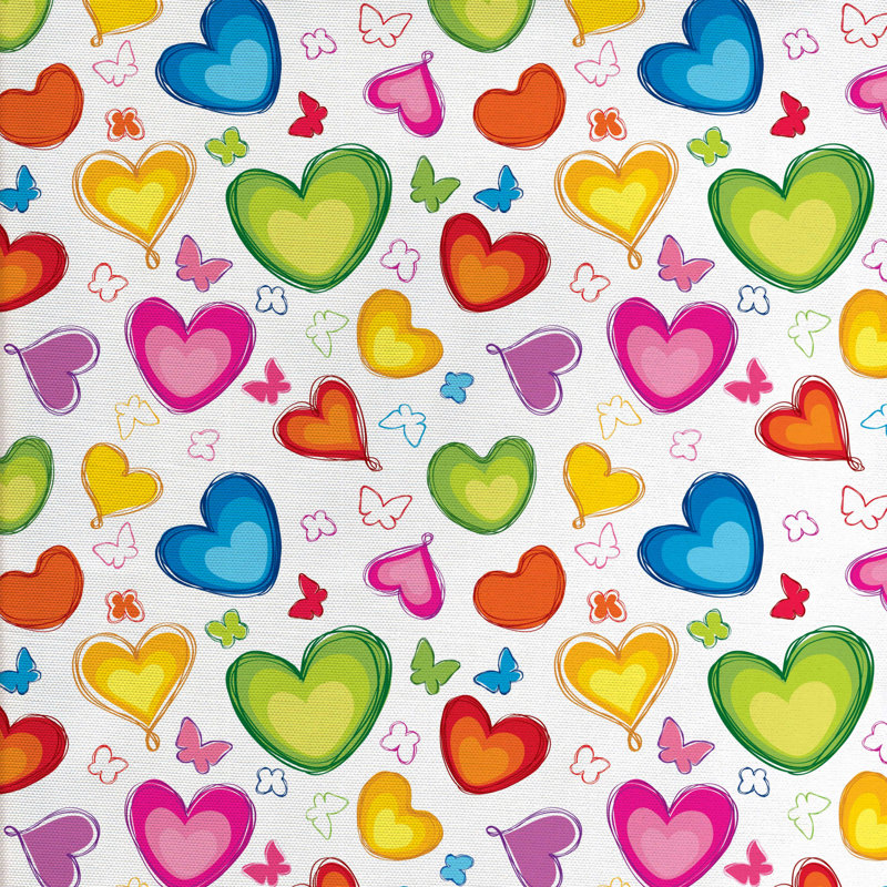 Tissu love, H 36 po x l 58 po x P 1 po
