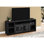 Meuble télé pour téléviseur de 80 à 89 pouces, console 60 avec panneaux latéraux en stratifié noir, rangement pour centre de divertissement multimédia, meuble transitionnel pour salon et chambre à coucher, 5 tablettes de finition, convient