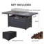 Rectangle Aluminum Propane Smokeless Fire Pit Table