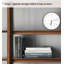 Bibliothèque scandinave simple en bois massif du sol au plafond-1210255806