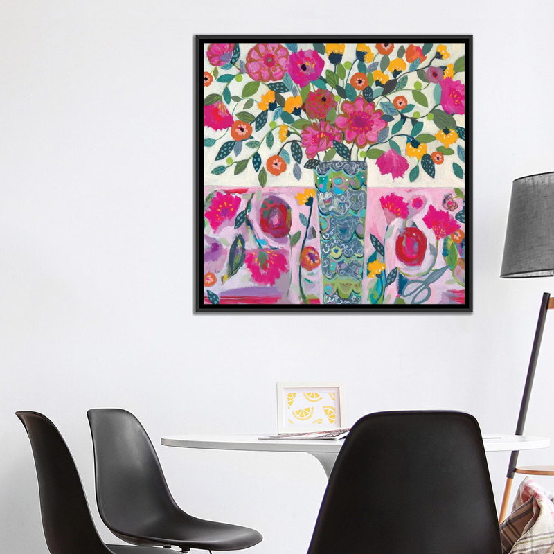 «Amazing Vase», impression sur toile, H 37 po x l 37 po x P 1,5 po, Toile avec cadre noir, Pas de tapis