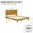 Clark Solid Wood Wingback Bed Frame