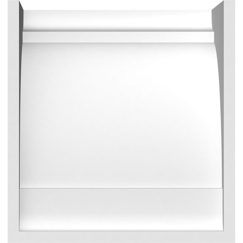 Corbeau standard en PVC de qualité architecturale standard, H 8 po x l 7 po x P 4 po