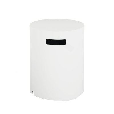 16X20 Inch  Tank Holder/Side Table, White