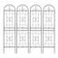 2 Pack Metal Garden Trellis Rustproof Trellis For Climbing Plants Outdoor Flower Support Black