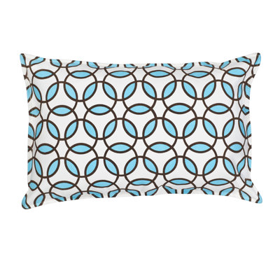 Geometric Cotton and Canvas Throw Pillow