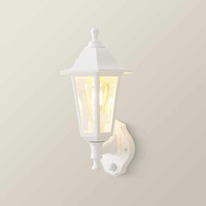 Mcmahan Outdoor Wall Lantern, White, Cool White