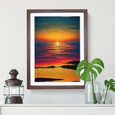 Sunset Watercolour Art No.5 - Framed Print