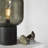 Bruce LED Table Lamp with Cement Base and Textured Glass Dome