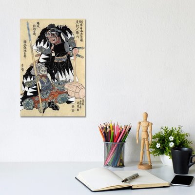 Kunisada: Samurai, C1825 by Utagawa Kunisada - Wrapped Canvas Print