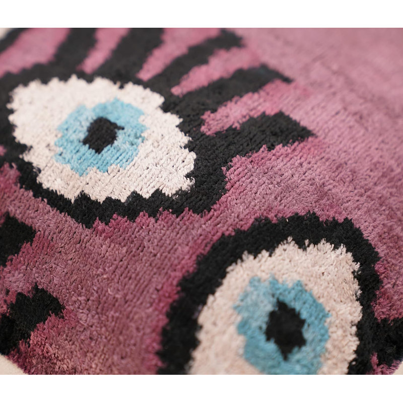 Velvet Square Pillow Cover & Insert, Purple/Pink