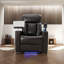 Fauteuil inclinable électrique pivotant à 330 ° - Inclinaison électrique à 160 ° - Chargeur USB caché - Plateau à 360 ° - Cuir végétalien - Éclairage ambiant?-1047810042