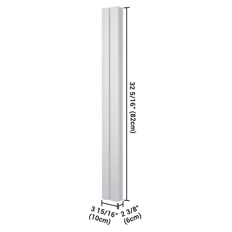Yescom Extension Pole Support Pole for PC Mobile Cart Trolley Office Silver, Silver