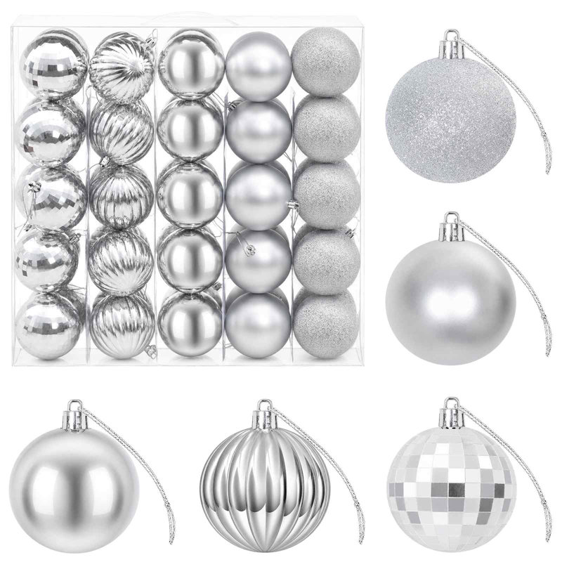 6cm Polystyrene Bauble, Silver