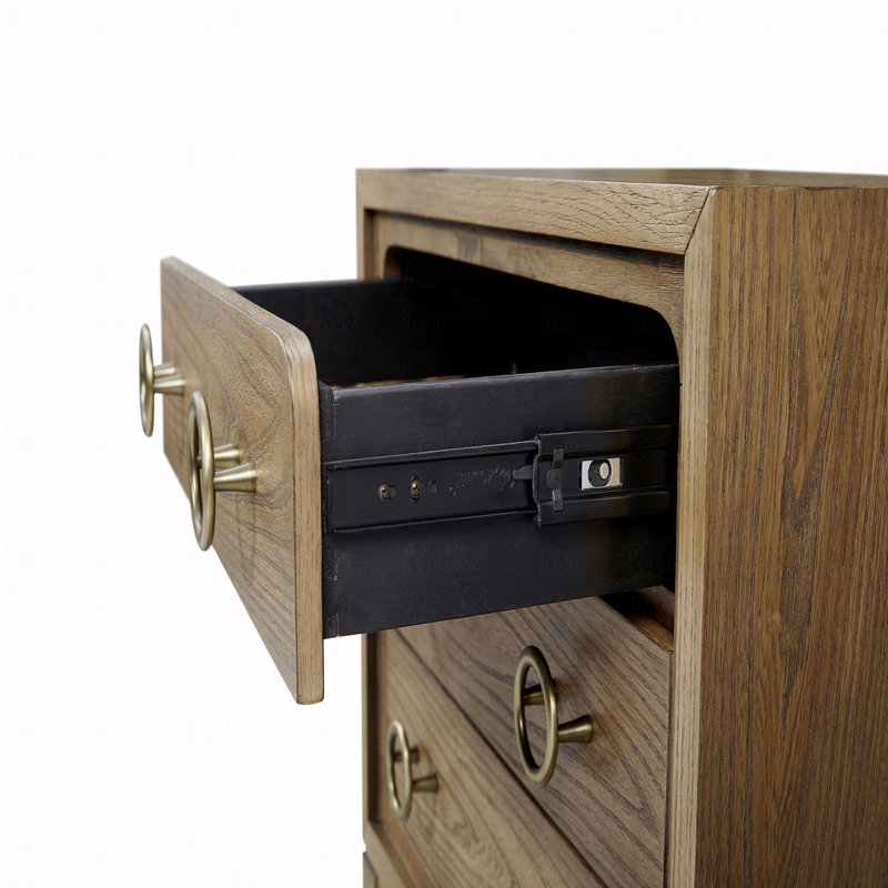 3-Drawer Nightstand With Usb In Latte Finish