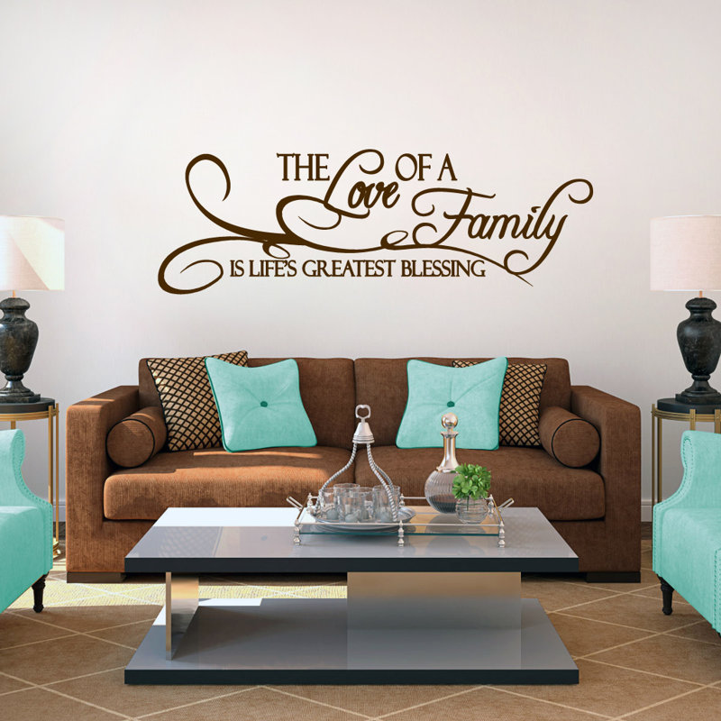 Text & Numbers Non-Wall Damaging Wall Decal, Brown