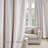 Linen Waffle Weave Curtains for Bedroom, Privacy Farmhouse Drapes Light Filtering Window Treatments for Living Room, 2 Panels-974123610-974123611