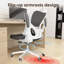 Chaise de bureau ergonomique, chaise de bureau à dossier haut en filet avec support lombaire réglable, appui-tête en 2 dimensions, accoudoirs rabattables, fonction d'inclinaison, chaises de travail pivotantes à roulettes, chaise d'ordinateur pour les -2134215896