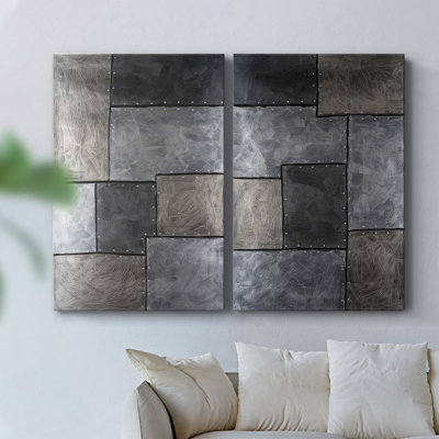Steel Plates I-Premium Gallery Wrapped Canvas -Ready to Hang
