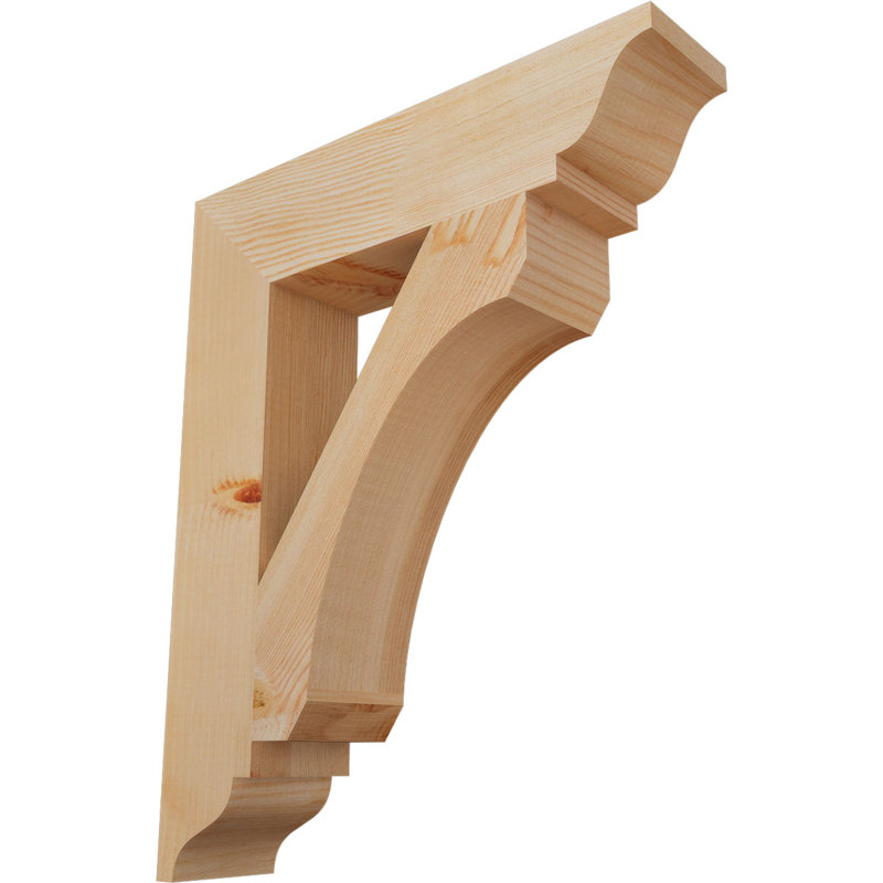 Support en bois rustique traditionnel BKTLEC01, Douglas (lisse), H 22 po x l 3,5 po x P 18 po