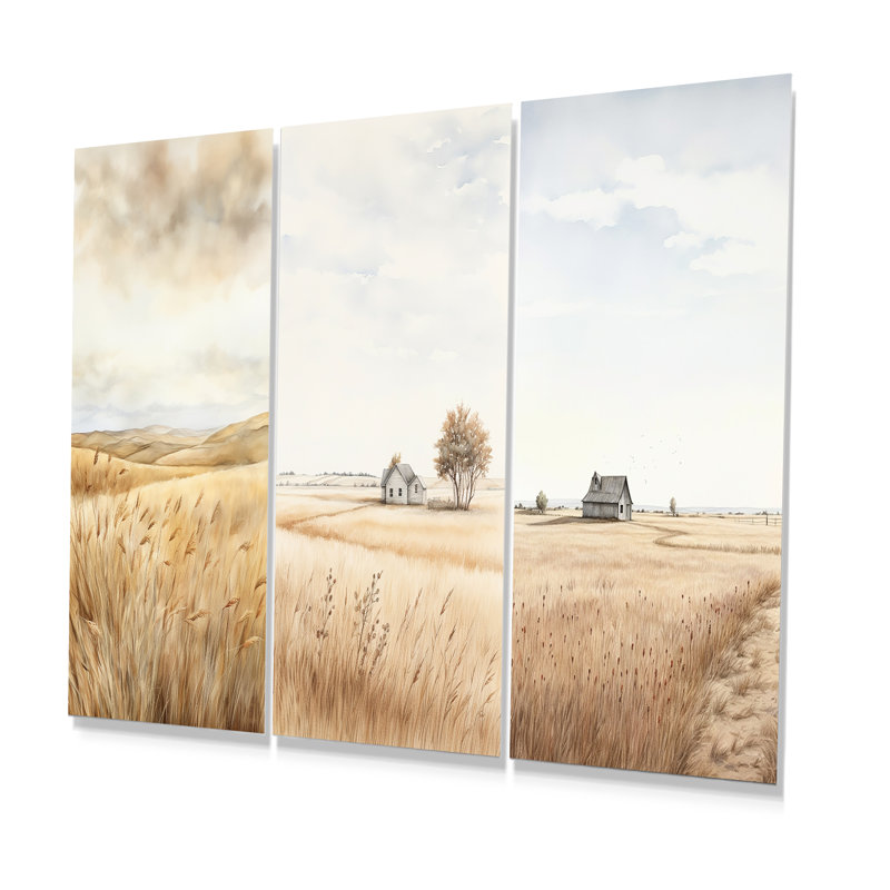 Prairie Beauty Unveiled - Prairies Metal Wall Decor Set Of 3, 28" H x 36" W