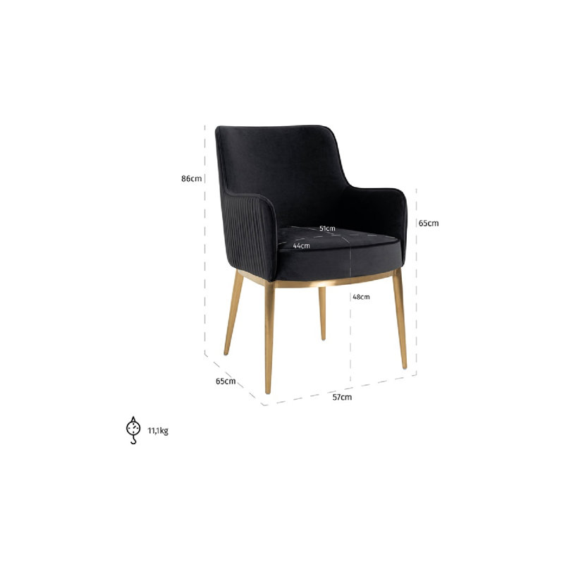 Breeze Upholstered Arm Chair, Dark Gray