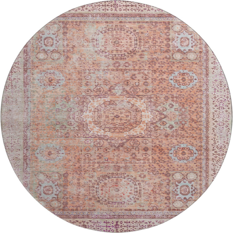 Premium Machine Washable Lubbers AMF1740 Border Rug